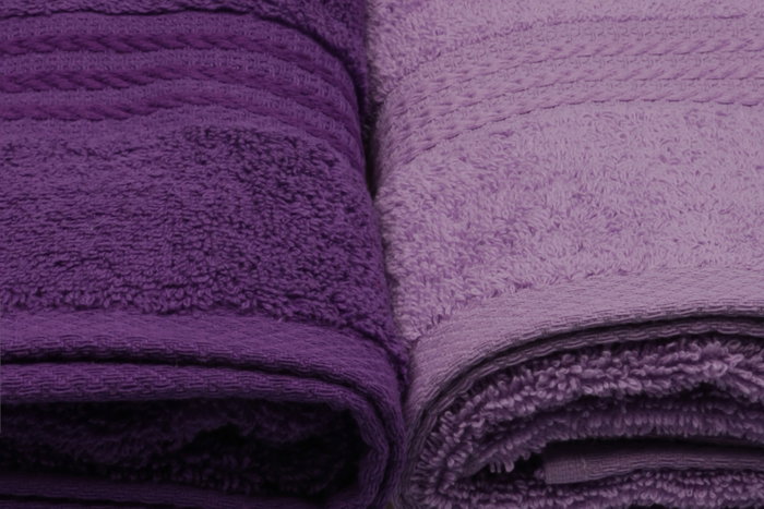 Aucune Juego de 4 toallas de mano - Morado - 50 x 90 cm